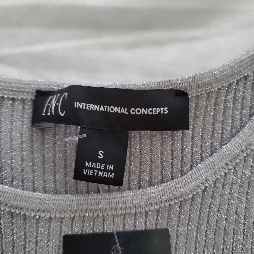 I.N.C. Ribbed Metallic Tank Top - Picture 2 of 6